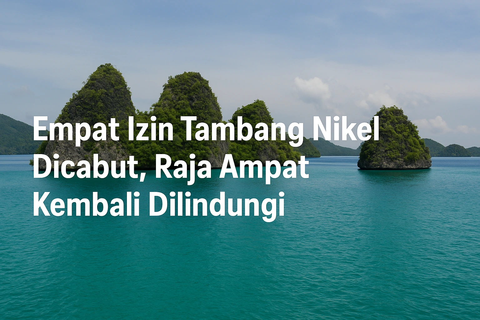 Raja Ampat Diselamatkan, Empat Tambang Nikel Dicabut Pemerintah