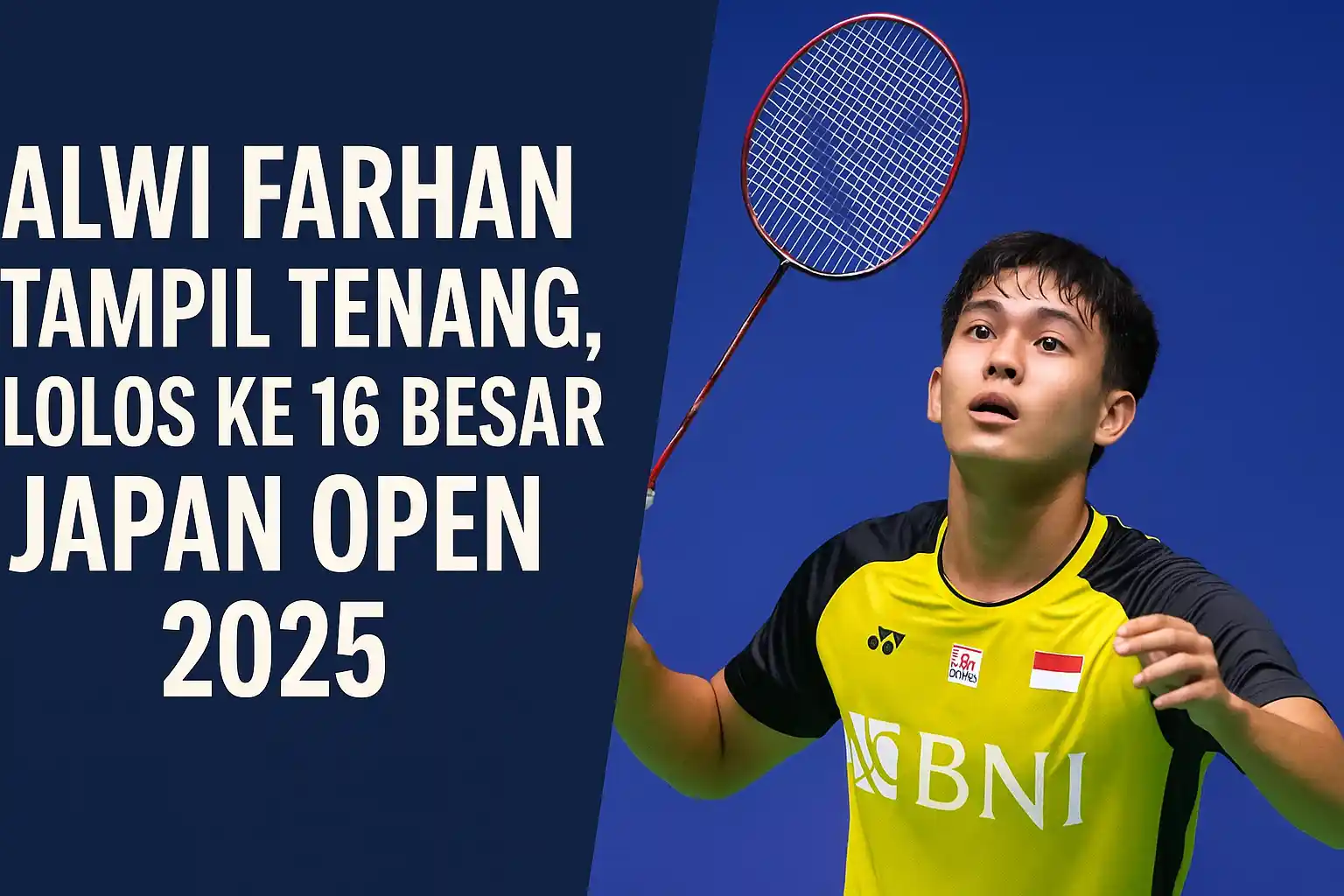 Alwi Farhan Menang Tenang di Japan Open 2025, Lolos 16 Besar