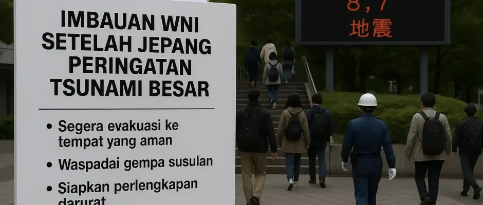 Imbauan WNI Setelah Jepang Peringatan Tsunami Besar