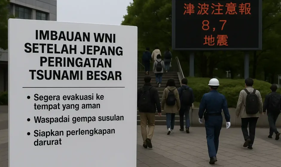 Imbauan WNI Setelah Jepang Peringatan Tsunami Besar