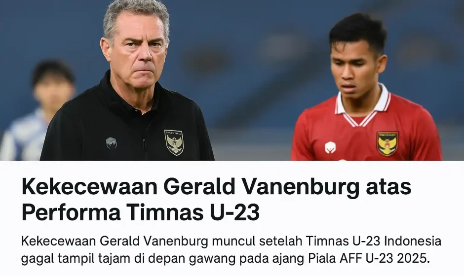 Kekecewaan Gerald Vanenburg atas Performa Timnas U-23