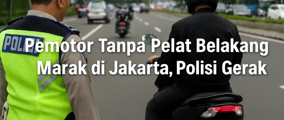 Pemotor Tanpa Pelat Belakang Marak di Jakarta, Polisi Gerak