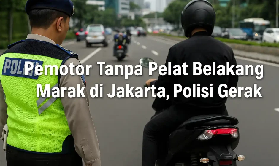 Pemotor Tanpa Pelat Belakang Marak di Jakarta, Polisi Gerak