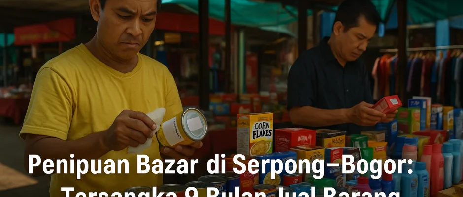 Penipuan Bazar di Serpong-Bogor, Tersangka 9 Bulan Jual Barang Kedaluwarsa