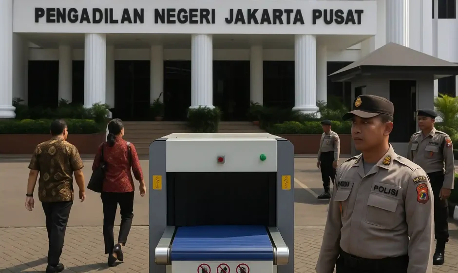 PN Jakpus Diperketat Jelang Sidang Hasto dan Vonis Tom Lembong