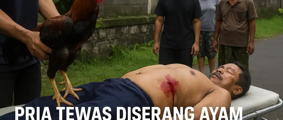 Pria Tewas Diserang Ayam Aduan Saat Nonton Tajen di Bali