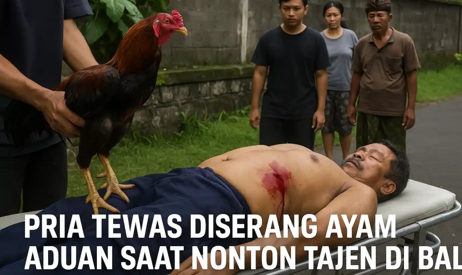 Pria Tewas Diserang Ayam Aduan Saat Nonton Tajen di Bali