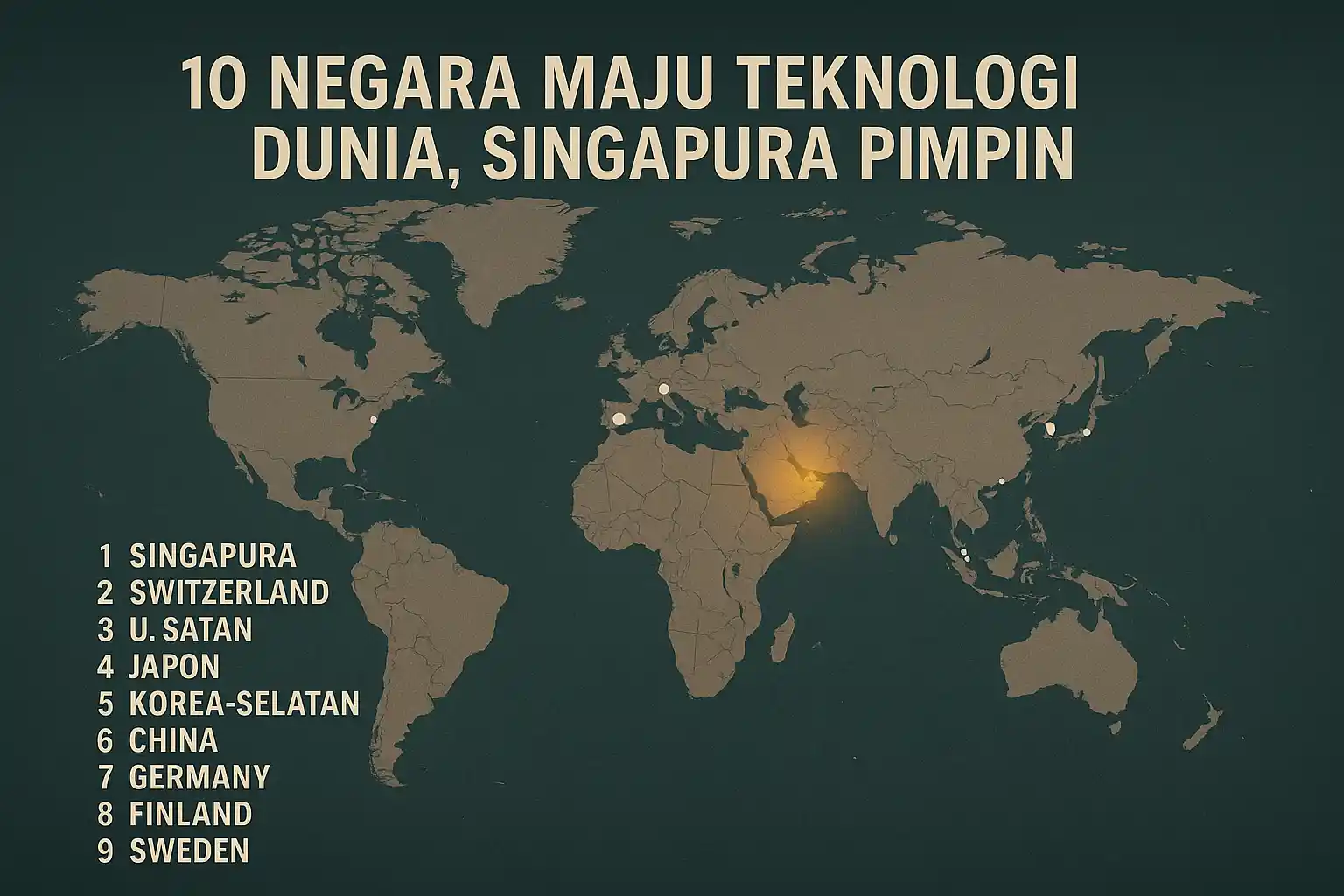 10 Negara Maju Teknologi Dunia, Singapura Pimpin