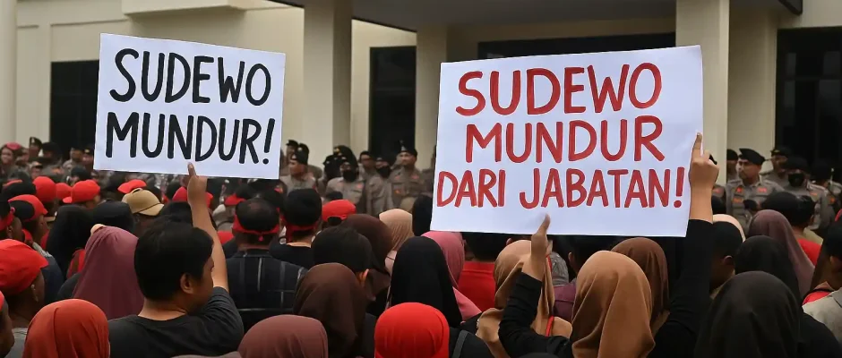 Aksi Demo Bupati Pati Memanas