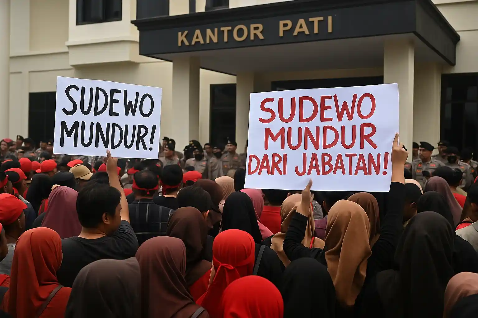 Aksi Demo Bupati Pati Memanas