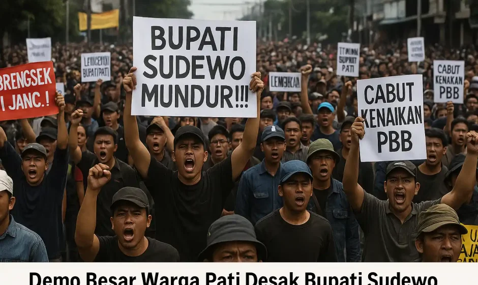 Demo Besar Warga Pati Desak Bupati Mundur