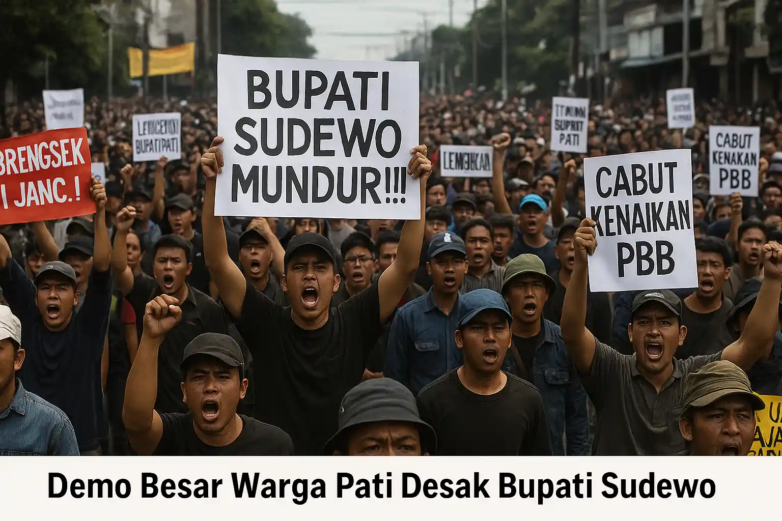 Demo Besar Warga Pati Desak Bupati Mundur