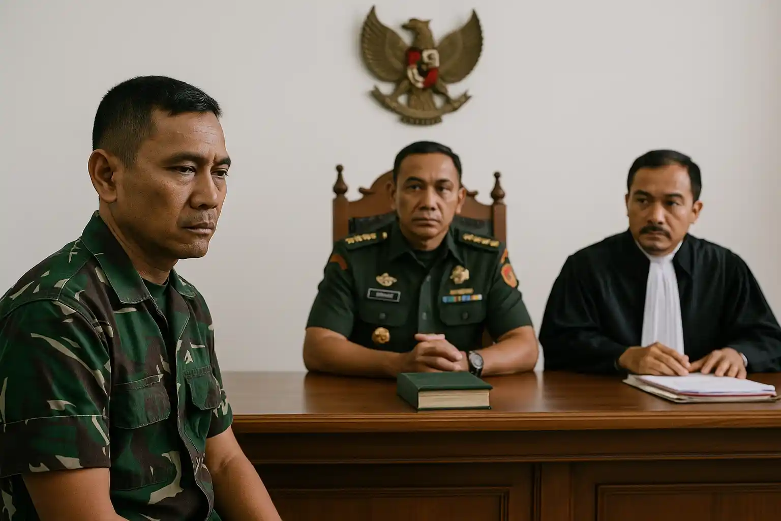 Militer Vonis Mati Kopda Bazarsah di Palembang