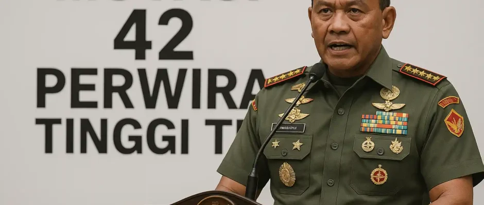 Mutasi 42 Perwira Tinggi TNI Diumumkan Panglima