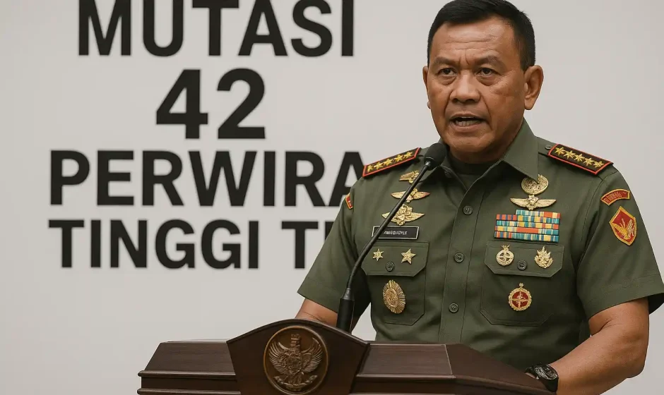 Mutasi 42 Perwira Tinggi TNI Diumumkan Panglima