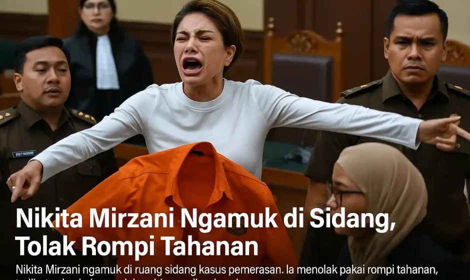 Nikita Mirzani Ngamuk di Sidang, Tolak Rompi Tahanan