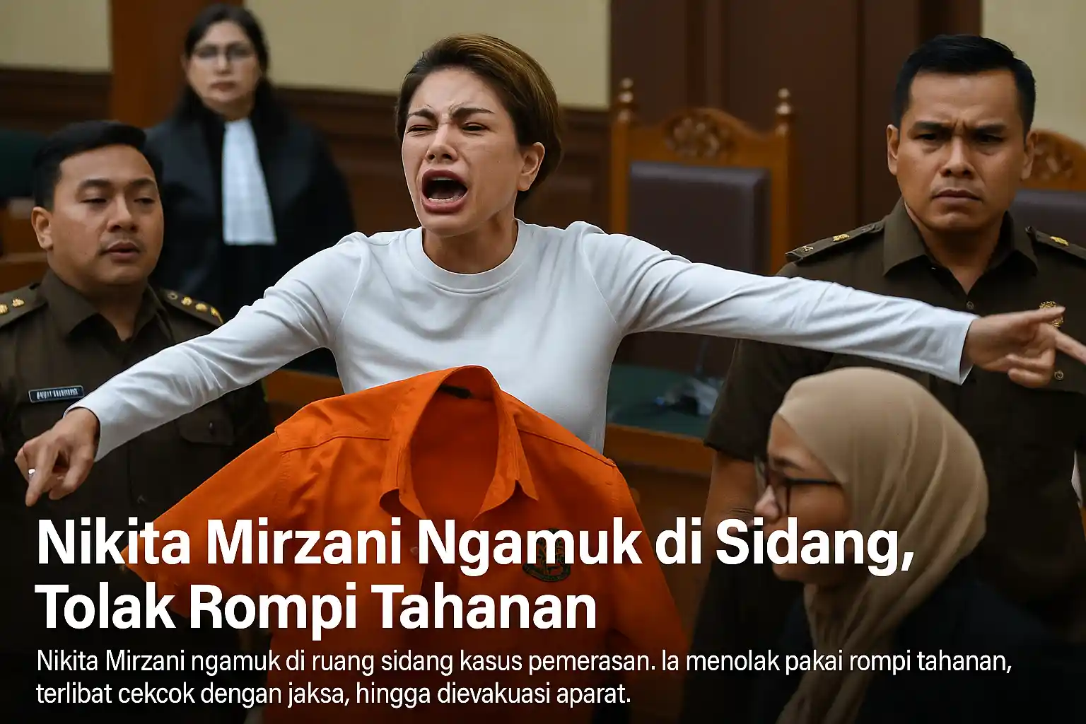 Nikita Mirzani Ngamuk di Sidang, Tolak Rompi Tahanan