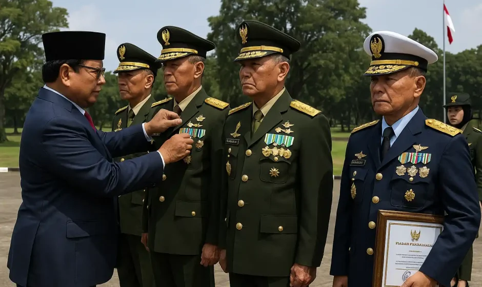 Penerima Pangkat Kehormatan Diumumkan Presiden Prabowo