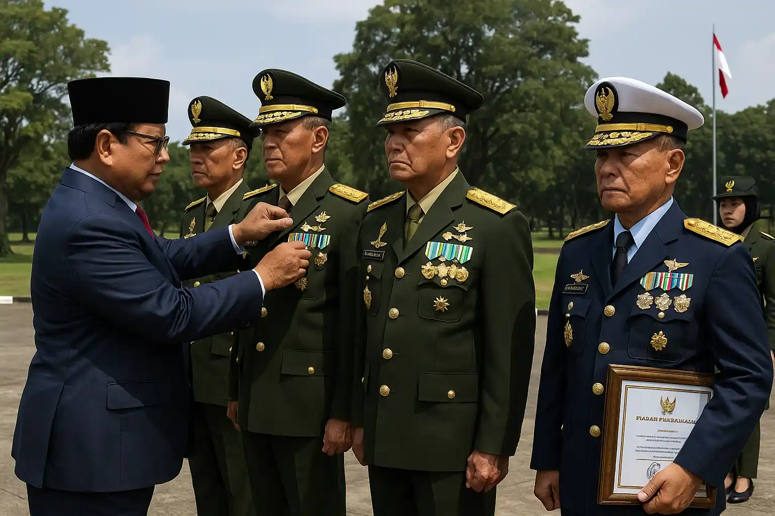 Penerima Pangkat Kehormatan Diumumkan Presiden Prabowo