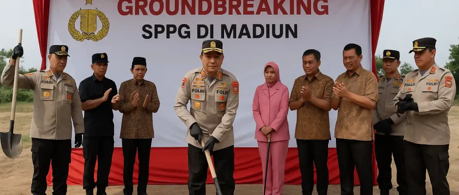 Polri Resmikan Groundbreaking SPPG di Madiun