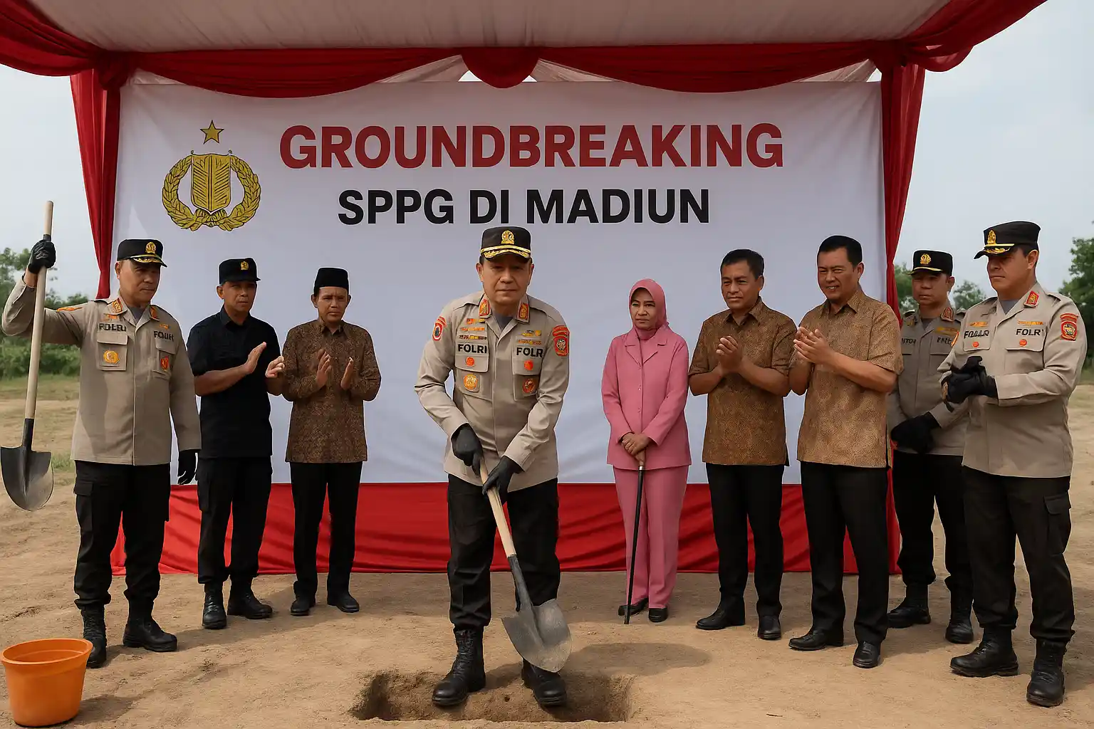 Polri Resmikan Groundbreaking SPPG di Madiun