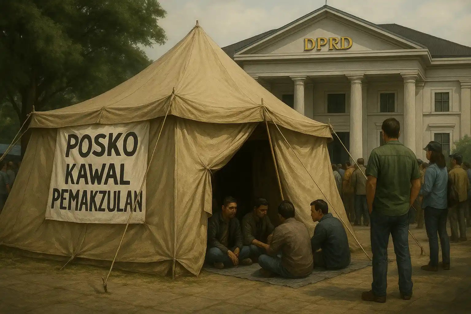 Posko DPRD Kawal Pemakzulan Sudewo Didirikan Warga Pati