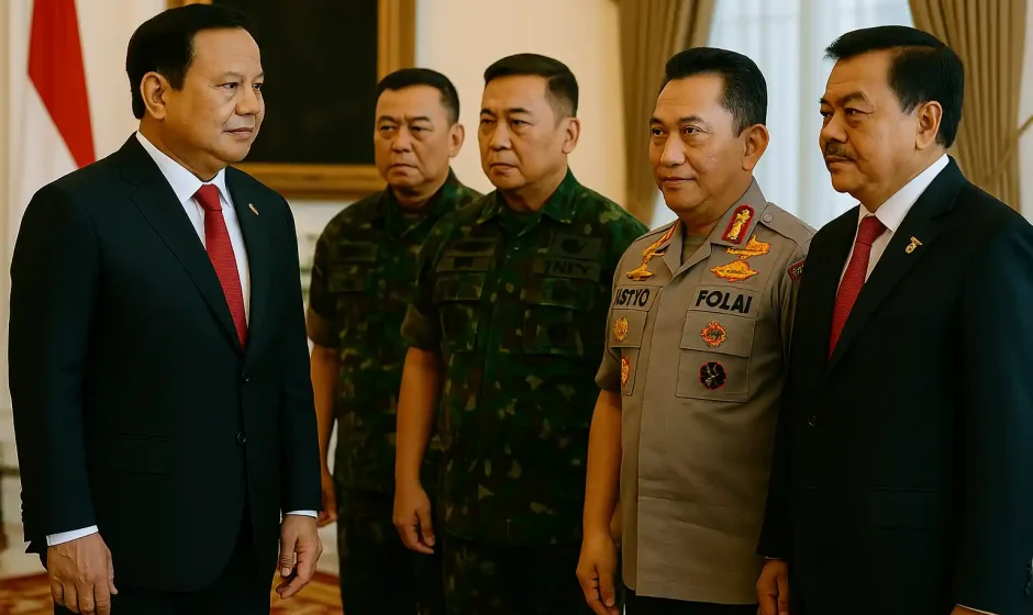 Prabowo Panggil Pejabat Bahas Stabilitas Nasional