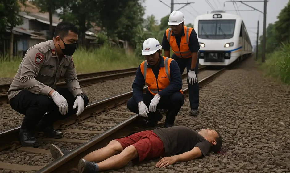 Pria Tewas Tertabrak Kereta Bandara di Kembangan, Polisi Lakukan Olah TKP