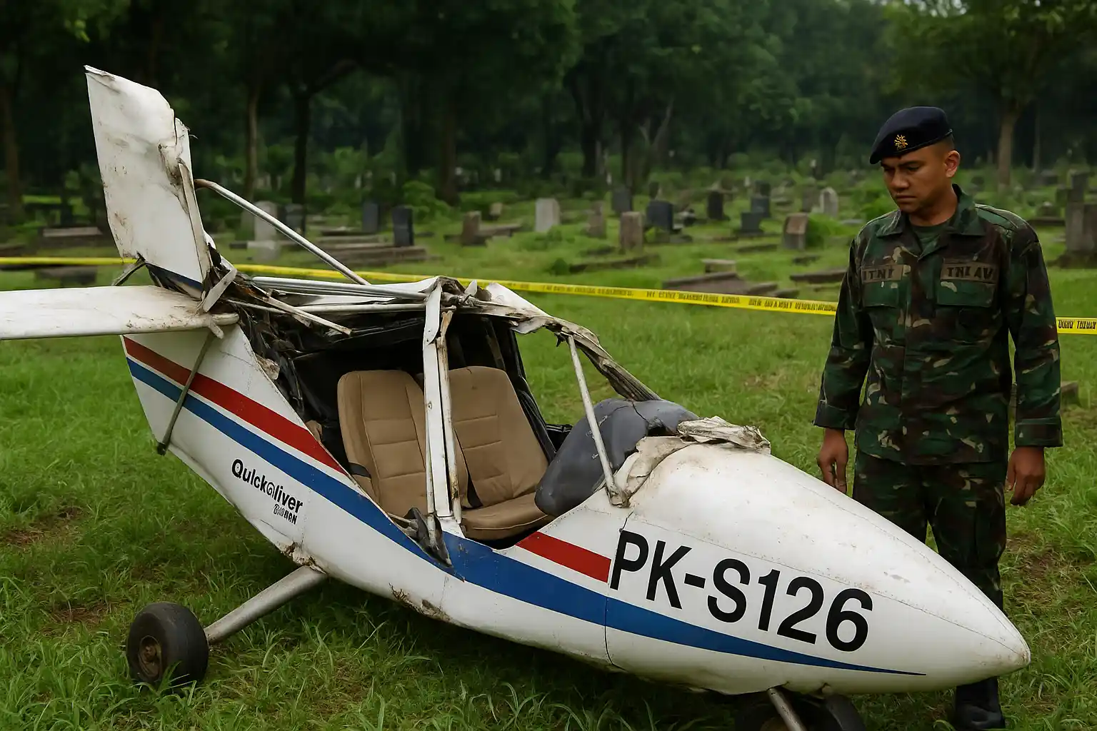 TNI Pastikan Pesawat Latih Sipil yang Jatuh di Bogor Laik Terbang