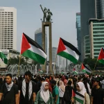 Aksi Bela Palestina di CFD Bundaran HI Jakarta