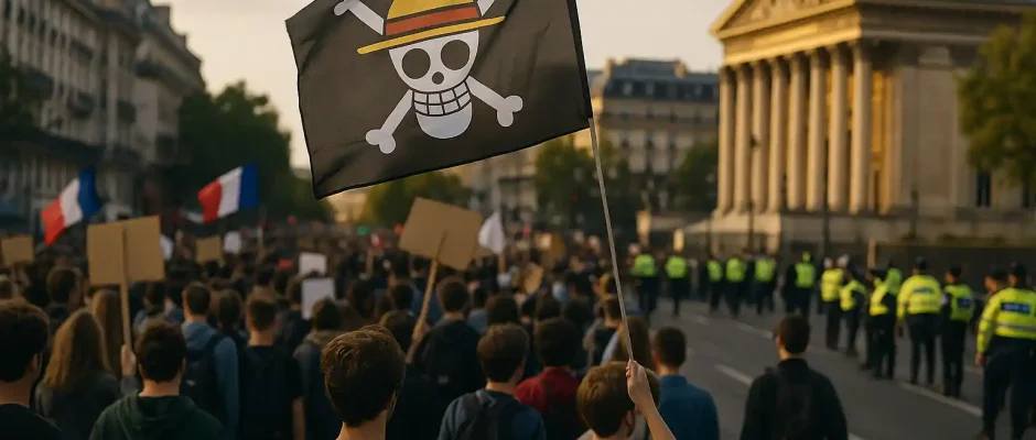 Bendera One Piece Demo Menjalar dari RI ke Nepal, Prancis