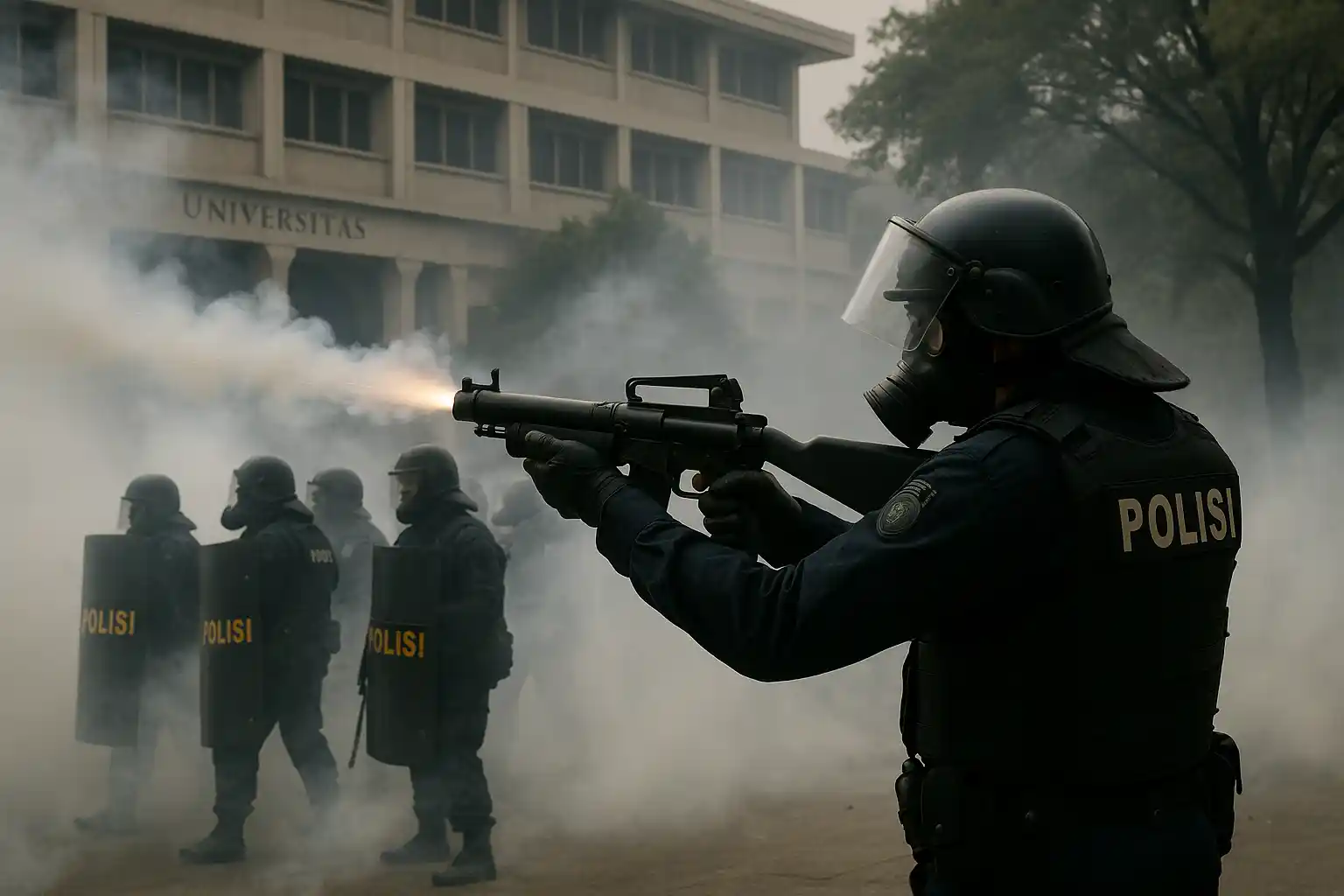 Polisi Klarifikasi Insiden Gas Air Mata Kampus Unisba-Unpas