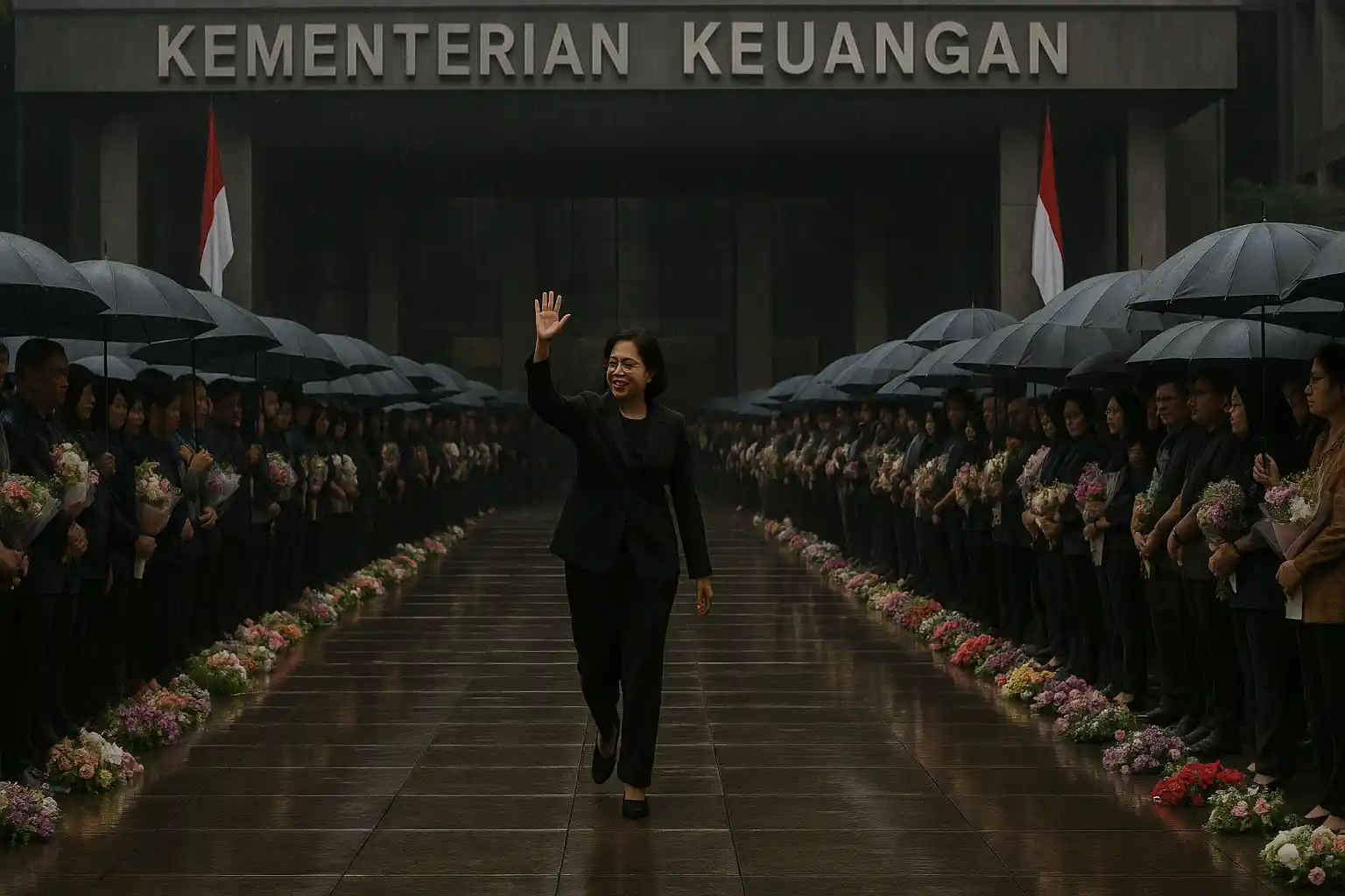Ribuan Bunga Perpisahan: Momen Haru di Kemenkeu