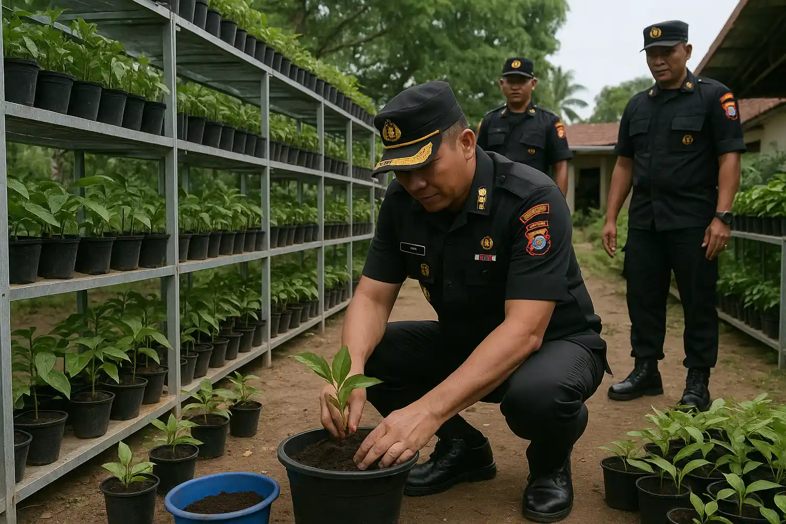 Wirausaha Purna Tugas Polisi Riau Lewat Tabung Hijau