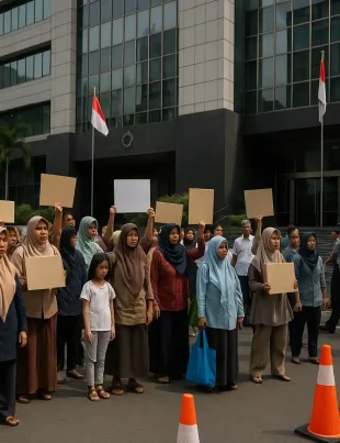 Aksi Stop MBG Geruduk Kantor BGN