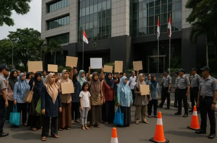 Aksi Stop MBG Geruduk Kantor BGN