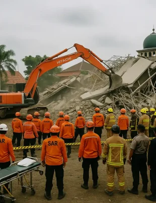 Evakuasi Ponpes Sidoarjo Hari Kedelapan Berlanjut