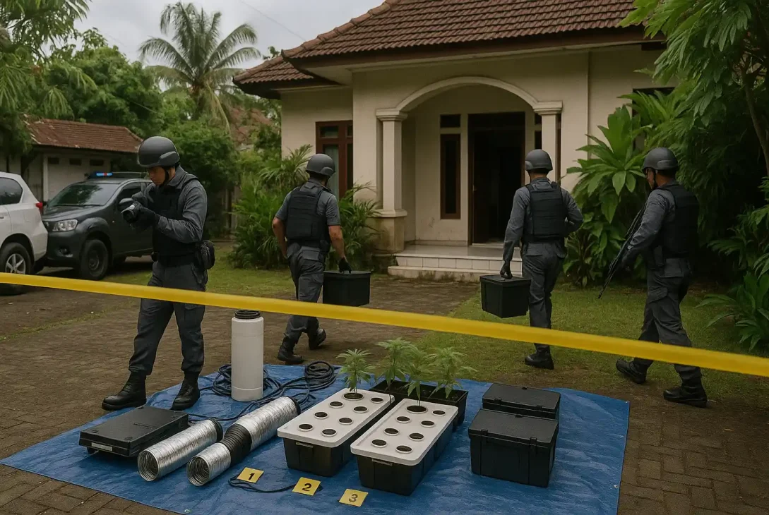 Penggerebekan Kebun Ganja Bali Pasutri WNA Ditangkap