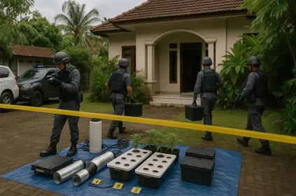 Penggerebekan Kebun Ganja Bali Pasutri WNA Ditangkap