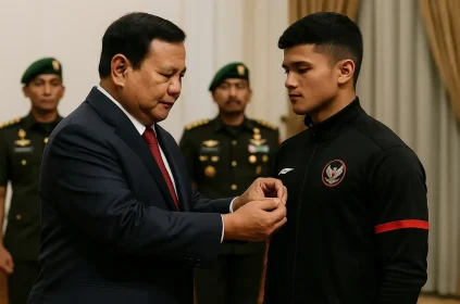 Penghargaan Militer Rizki Diangkat Letnan Dua TNI