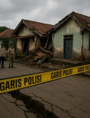 Pergerakan Tanah Jakarta Timur Rusak Lima Rumah