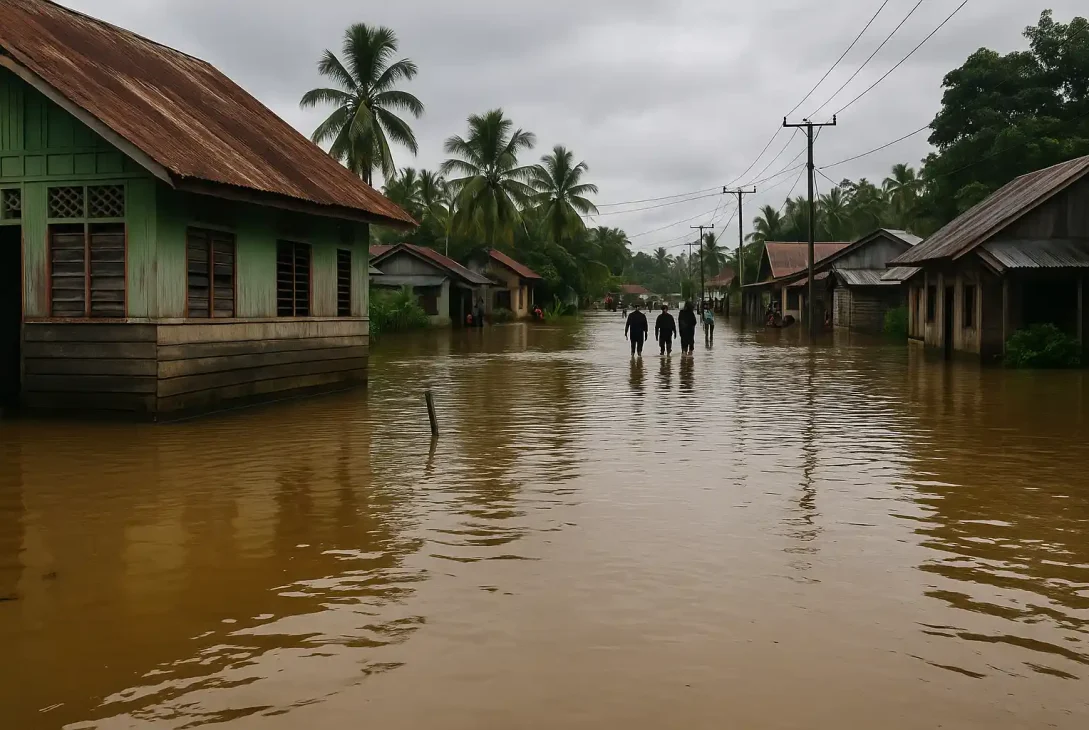 Banjir Aceh Barat Puluhan Desa Kembali Terendam