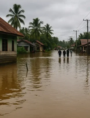 Banjir Aceh Barat Puluhan Desa Kembali Terendam
