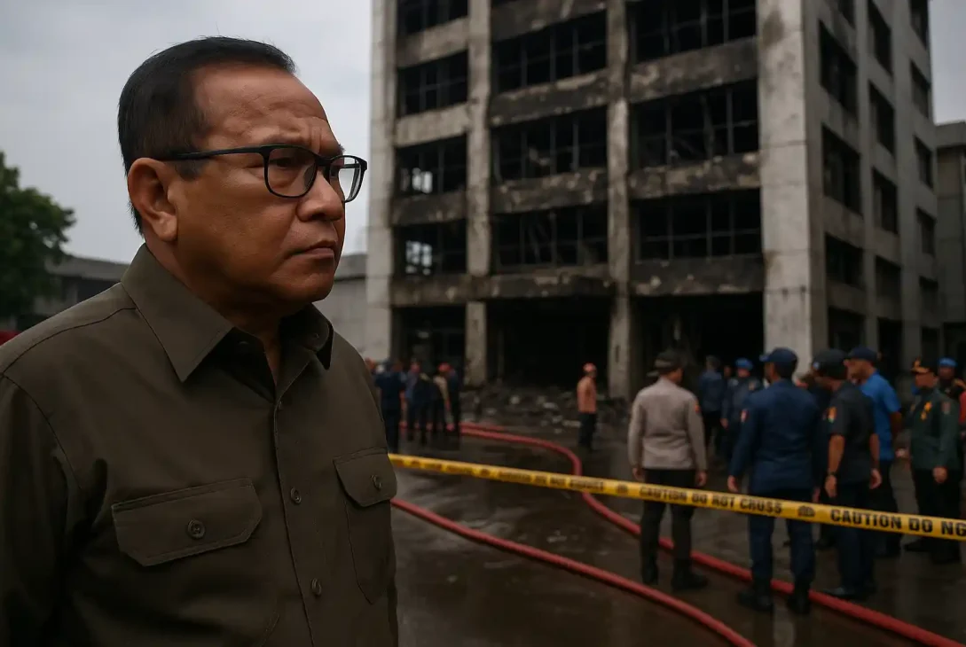 Kebakaran Gedung Kemayoran, Pramono Tinjau Lokasi